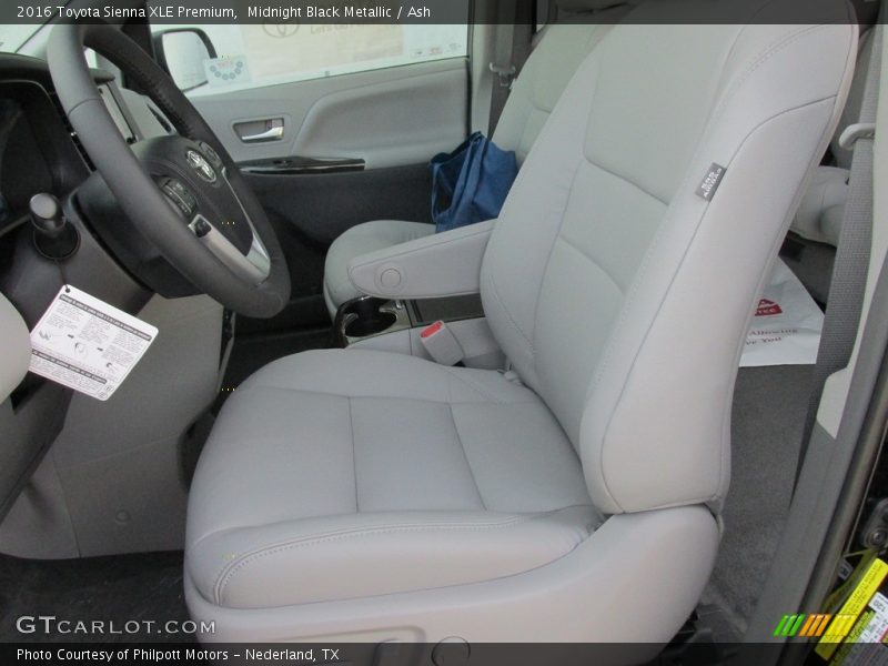 Midnight Black Metallic / Ash 2016 Toyota Sienna XLE Premium