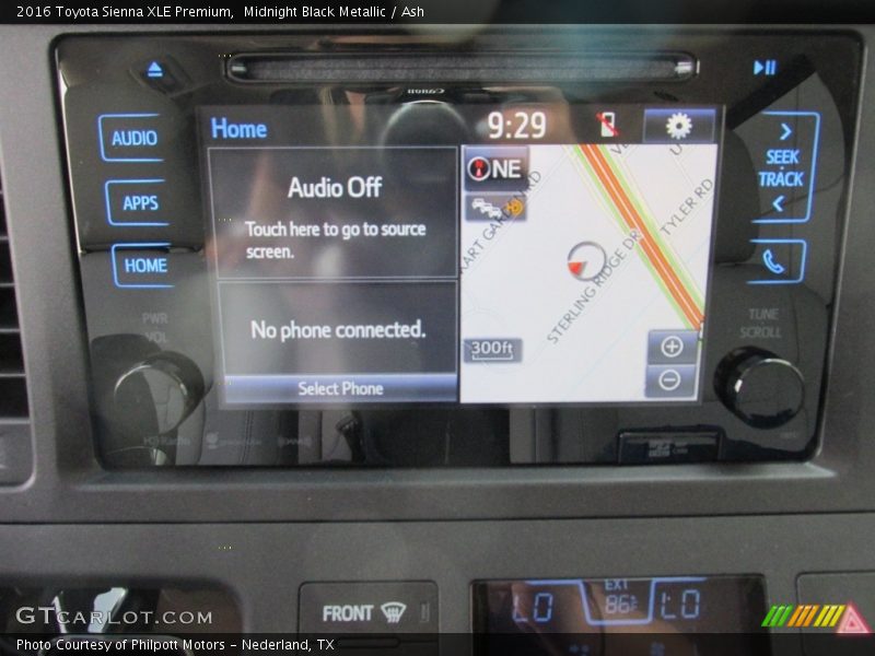 Midnight Black Metallic / Ash 2016 Toyota Sienna XLE Premium