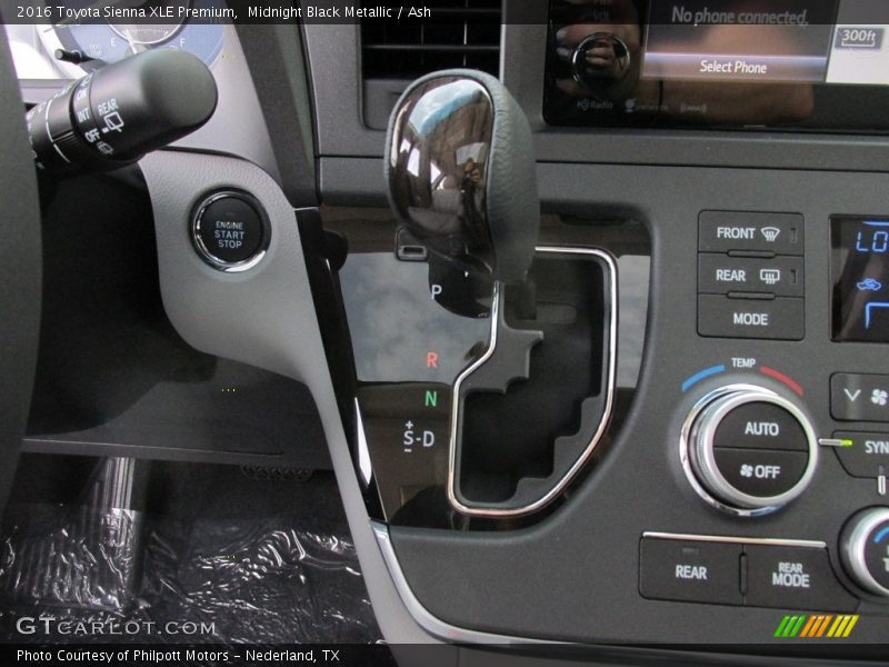 Midnight Black Metallic / Ash 2016 Toyota Sienna XLE Premium