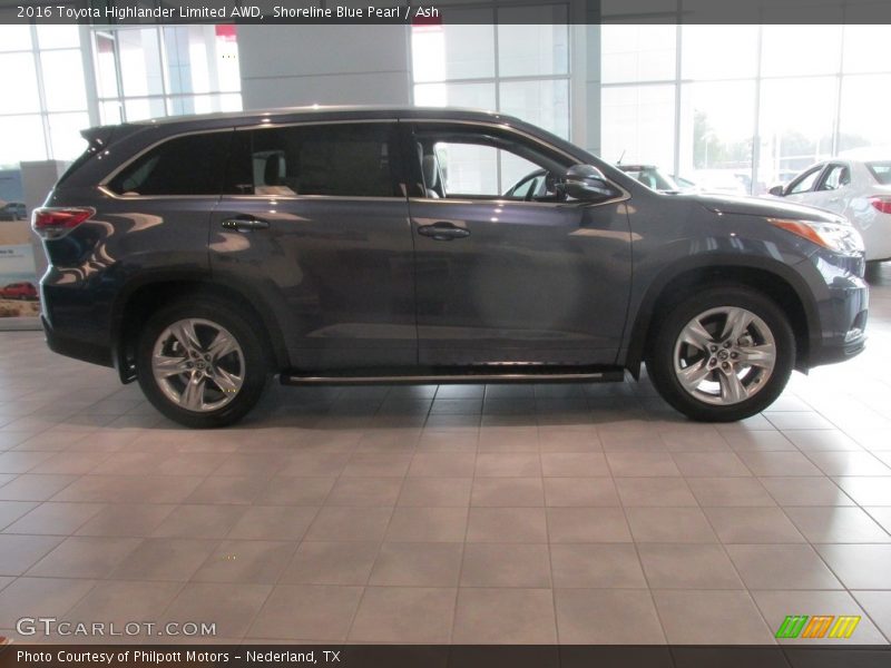 Shoreline Blue Pearl / Ash 2016 Toyota Highlander Limited AWD