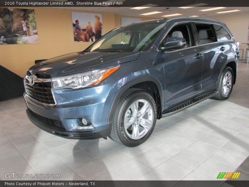 Shoreline Blue Pearl / Ash 2016 Toyota Highlander Limited AWD