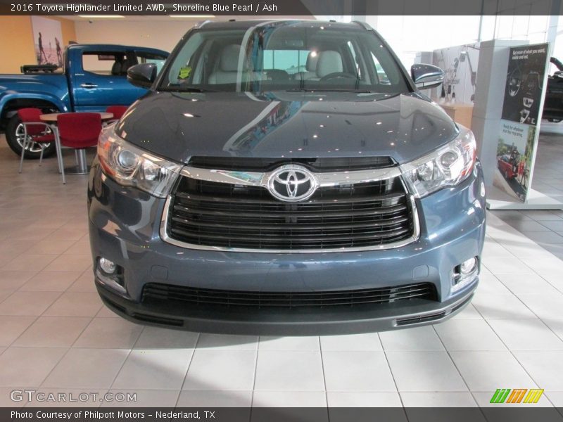 Shoreline Blue Pearl / Ash 2016 Toyota Highlander Limited AWD