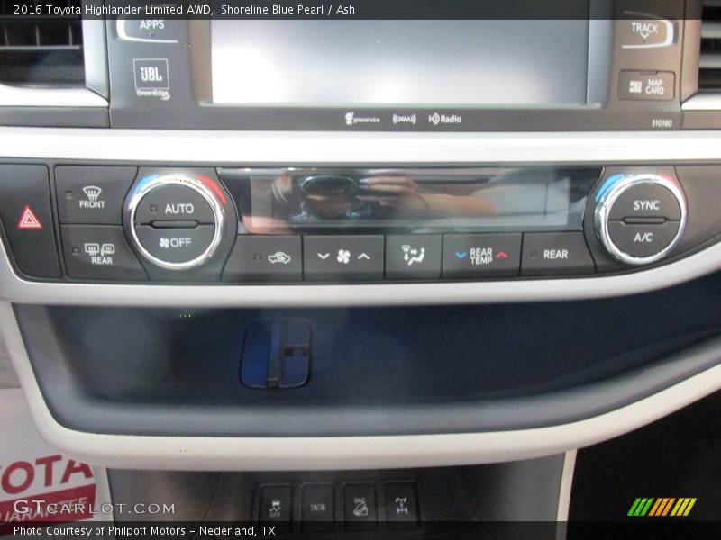Shoreline Blue Pearl / Ash 2016 Toyota Highlander Limited AWD