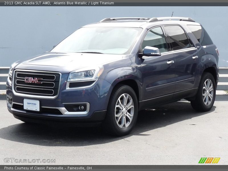 Atlantis Blue Metallic / Light Titanium 2013 GMC Acadia SLT AWD