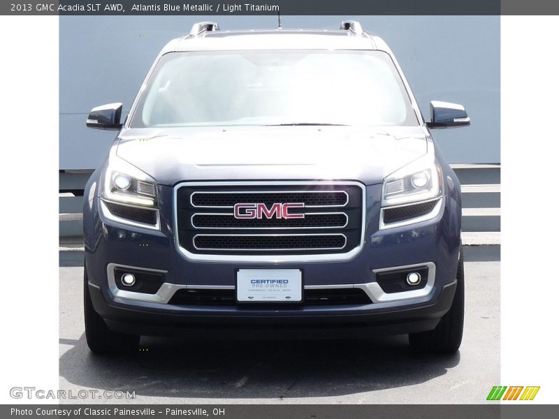 Atlantis Blue Metallic / Light Titanium 2013 GMC Acadia SLT AWD