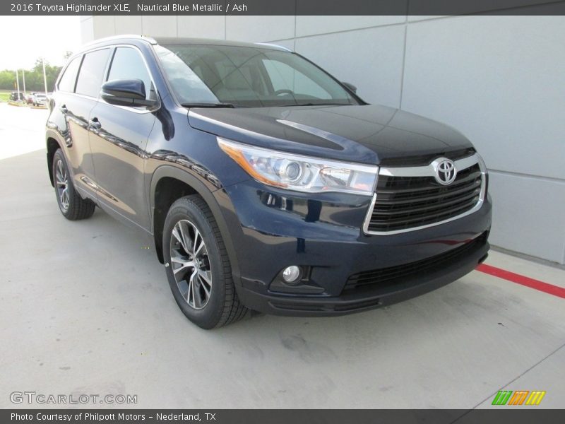 Nautical Blue Metallic / Ash 2016 Toyota Highlander XLE