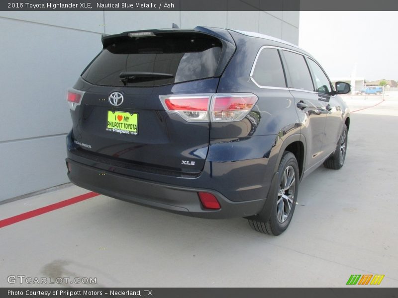 Nautical Blue Metallic / Ash 2016 Toyota Highlander XLE
