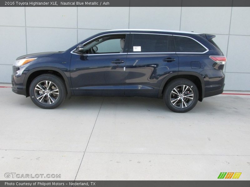 Nautical Blue Metallic / Ash 2016 Toyota Highlander XLE