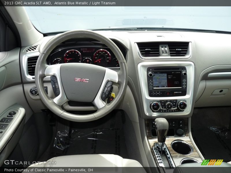 Atlantis Blue Metallic / Light Titanium 2013 GMC Acadia SLT AWD