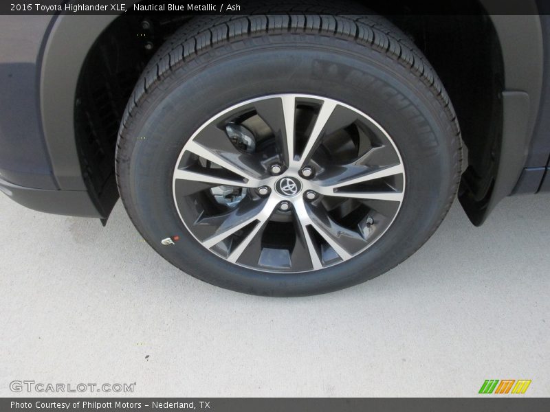 Nautical Blue Metallic / Ash 2016 Toyota Highlander XLE