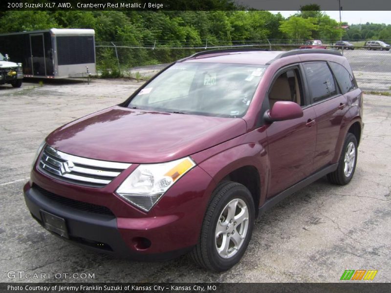 Cranberry Red Metallic / Beige 2008 Suzuki XL7 AWD