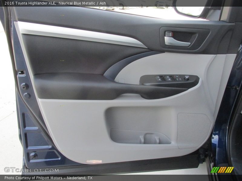 Nautical Blue Metallic / Ash 2016 Toyota Highlander XLE