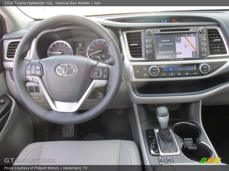 Nautical Blue Metallic / Ash 2016 Toyota Highlander XLE