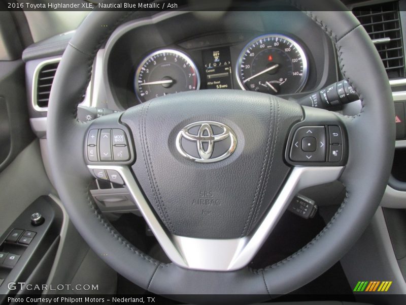 Nautical Blue Metallic / Ash 2016 Toyota Highlander XLE