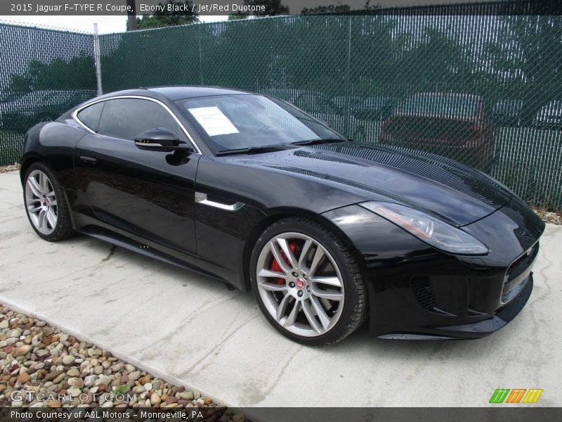 Ebony Black / Jet/Red Duotone 2015 Jaguar F-TYPE R Coupe