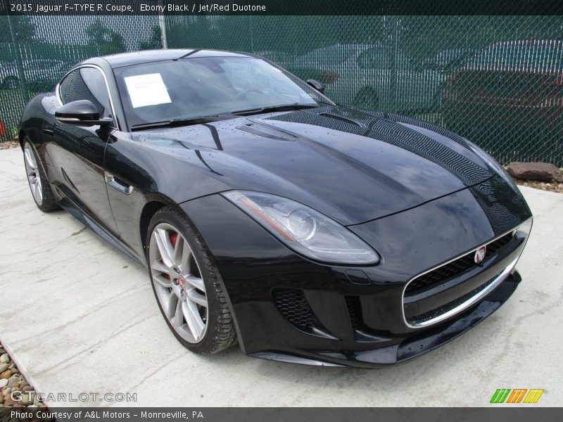 Ebony Black / Jet/Red Duotone 2015 Jaguar F-TYPE R Coupe