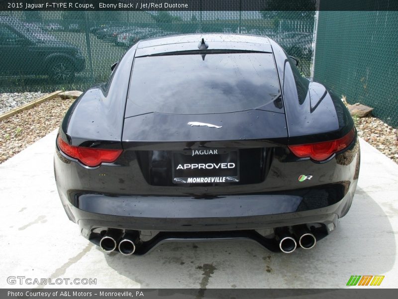 Ebony Black / Jet/Red Duotone 2015 Jaguar F-TYPE R Coupe