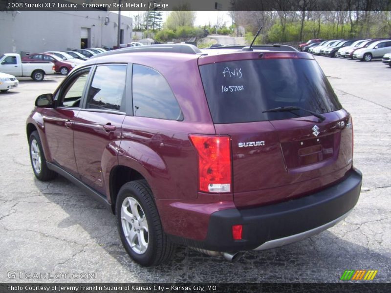 Cranberry Red Metallic / Beige 2008 Suzuki XL7 Luxury