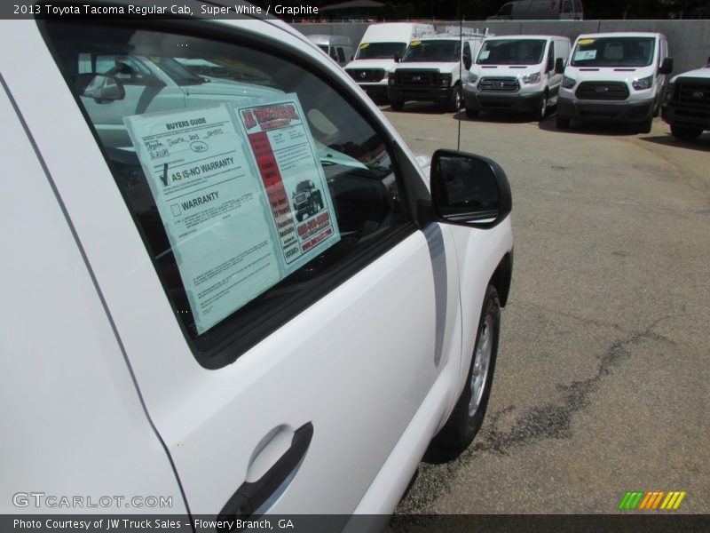 Super White / Graphite 2013 Toyota Tacoma Regular Cab