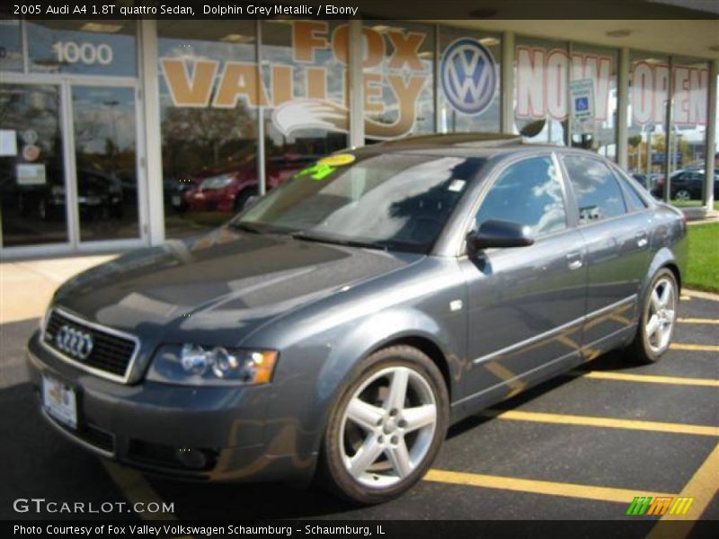 Dolphin Grey Metallic / Ebony 2005 Audi A4 1.8T quattro Sedan
