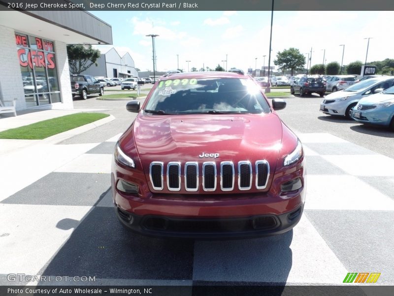 Deep Cherry Red Crystal Pearl / Black 2016 Jeep Cherokee Sport