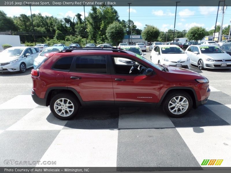 Deep Cherry Red Crystal Pearl / Black 2016 Jeep Cherokee Sport