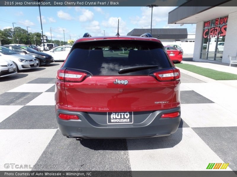 Deep Cherry Red Crystal Pearl / Black 2016 Jeep Cherokee Sport