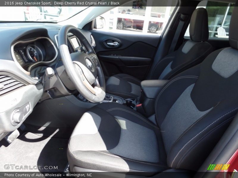 Deep Cherry Red Crystal Pearl / Black 2016 Jeep Cherokee Sport
