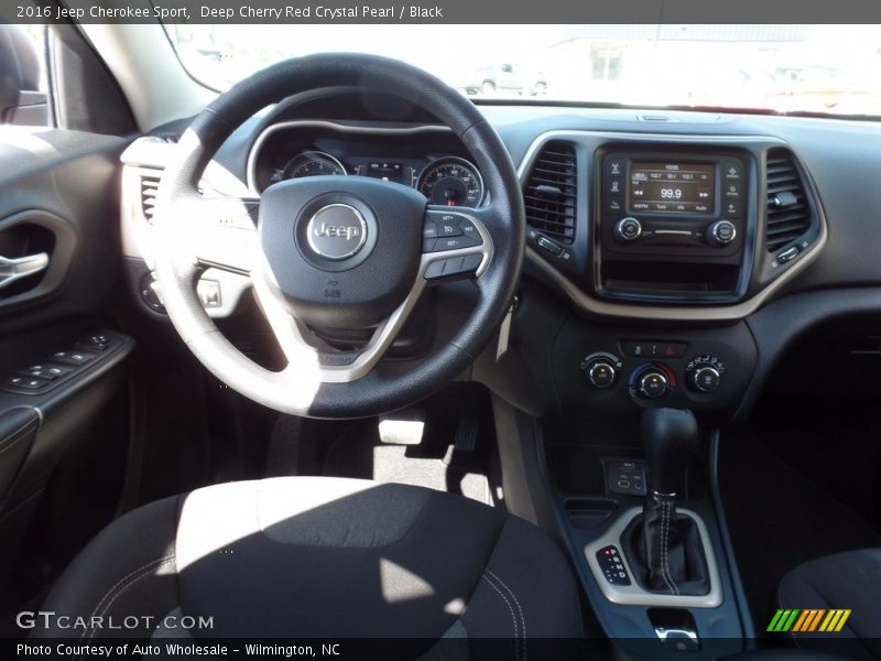 Deep Cherry Red Crystal Pearl / Black 2016 Jeep Cherokee Sport