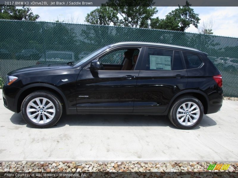 Jet Black / Saddle Brown 2017 BMW X3 xDrive28i