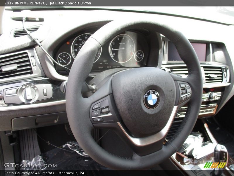 Jet Black / Saddle Brown 2017 BMW X3 xDrive28i