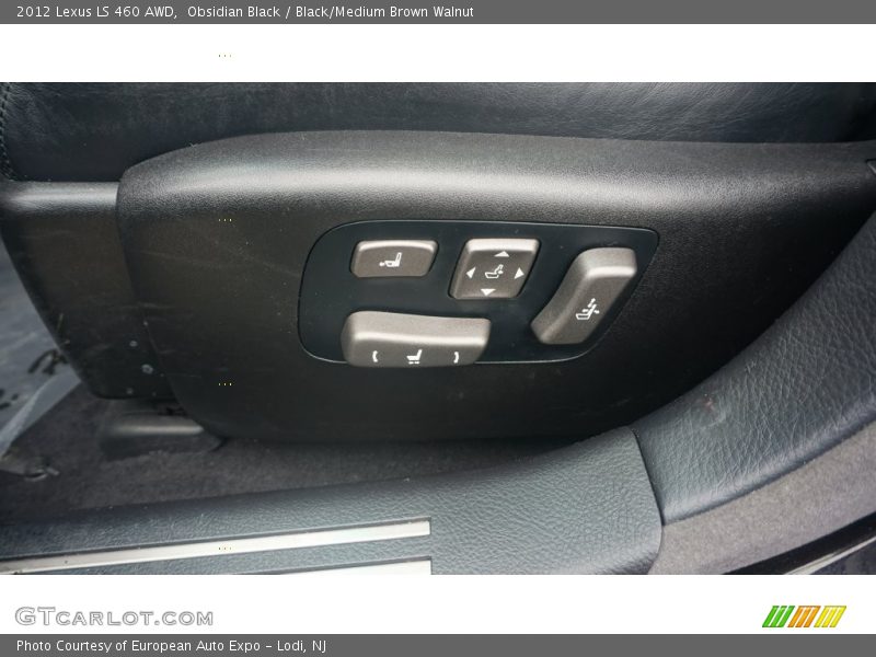 Obsidian Black / Black/Medium Brown Walnut 2012 Lexus LS 460 AWD