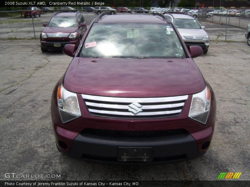 Cranberry Red Metallic / Beige 2008 Suzuki XL7 AWD