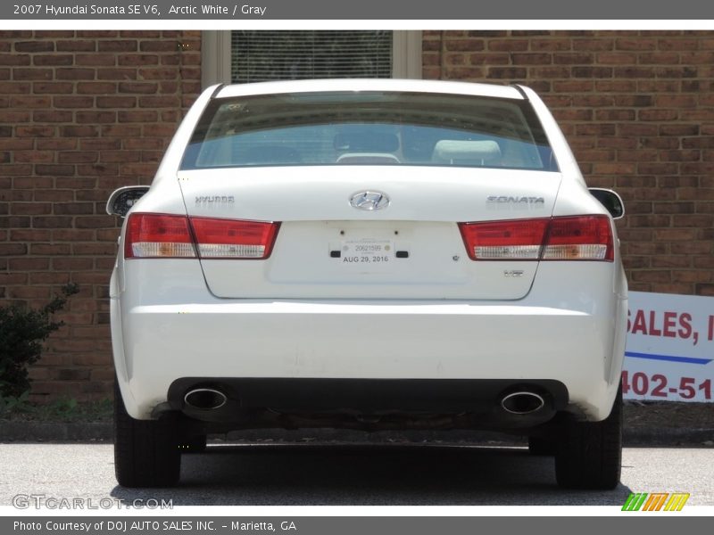 Arctic White / Gray 2007 Hyundai Sonata SE V6