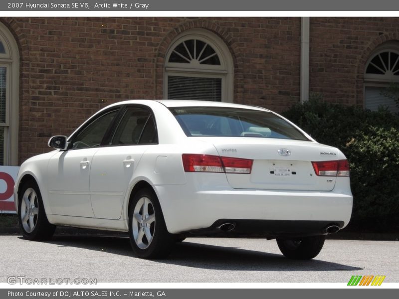 Arctic White / Gray 2007 Hyundai Sonata SE V6