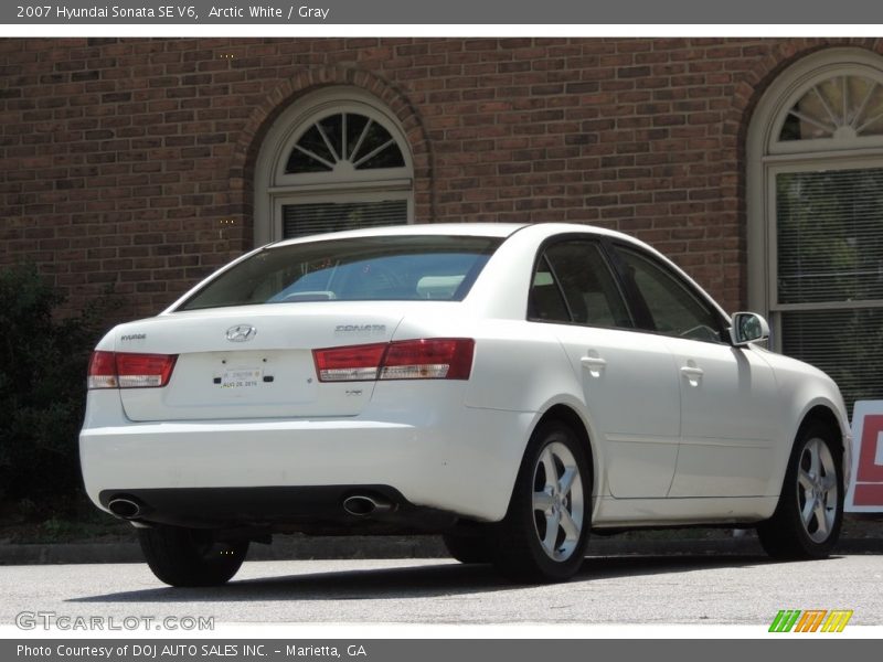 Arctic White / Gray 2007 Hyundai Sonata SE V6
