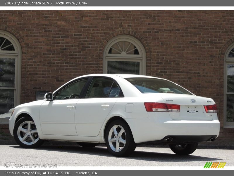 Arctic White / Gray 2007 Hyundai Sonata SE V6