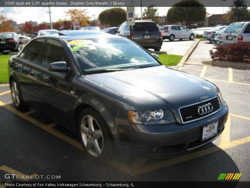 Dolphin Grey Metallic / Ebony 2005 Audi A4 1.8T quattro Sedan