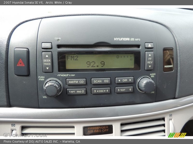 Arctic White / Gray 2007 Hyundai Sonata SE V6