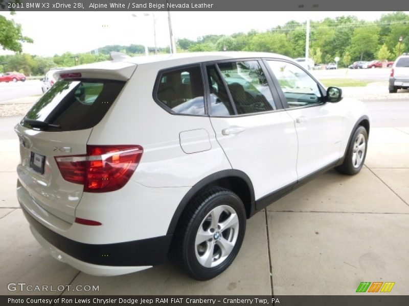 Alpine White / Sand Beige Nevada Leather 2011 BMW X3 xDrive 28i