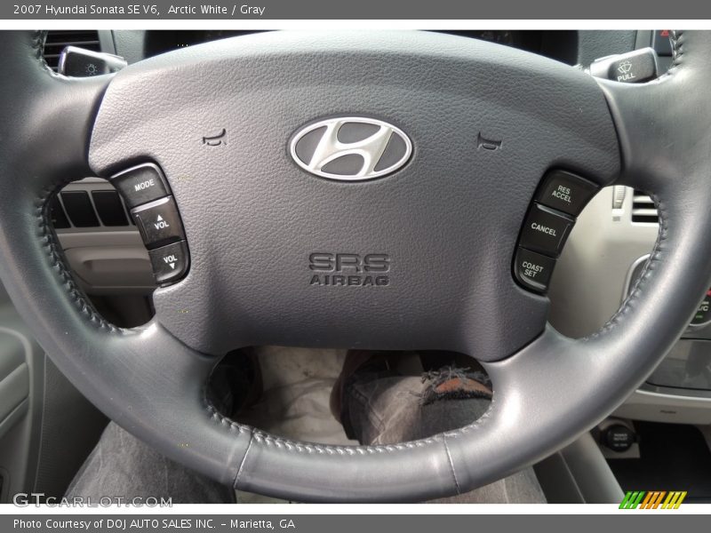 Arctic White / Gray 2007 Hyundai Sonata SE V6
