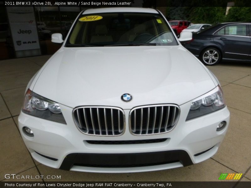 Alpine White / Sand Beige Nevada Leather 2011 BMW X3 xDrive 28i