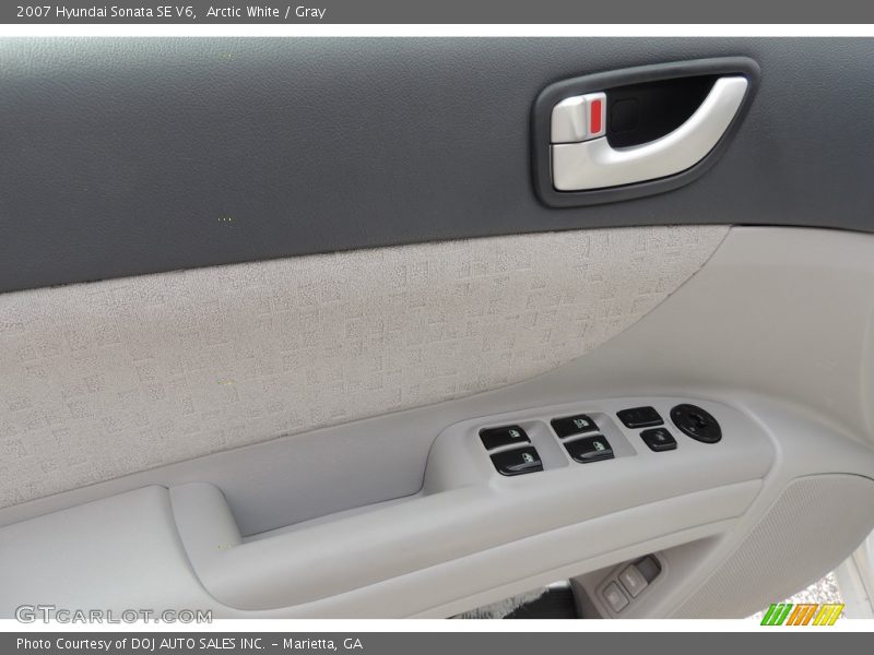 Arctic White / Gray 2007 Hyundai Sonata SE V6