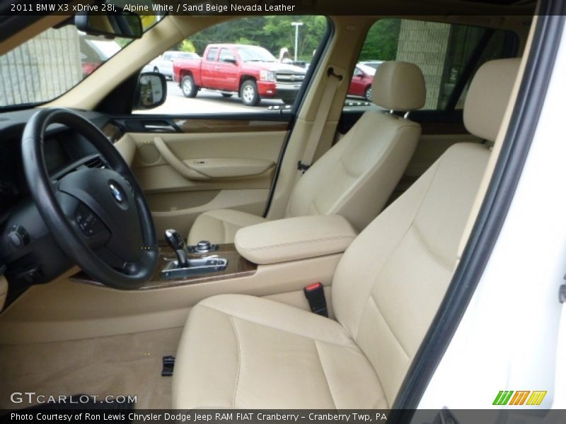 Alpine White / Sand Beige Nevada Leather 2011 BMW X3 xDrive 28i