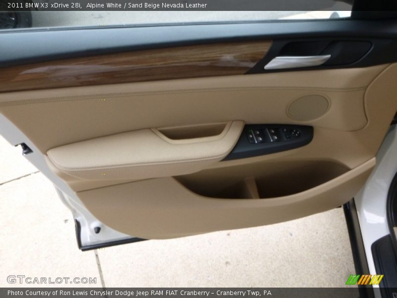 Alpine White / Sand Beige Nevada Leather 2011 BMW X3 xDrive 28i