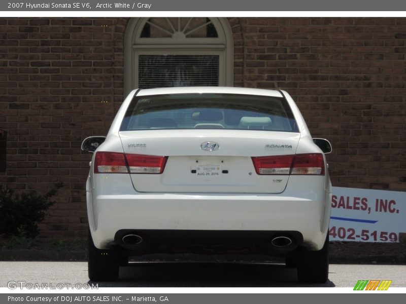 Arctic White / Gray 2007 Hyundai Sonata SE V6