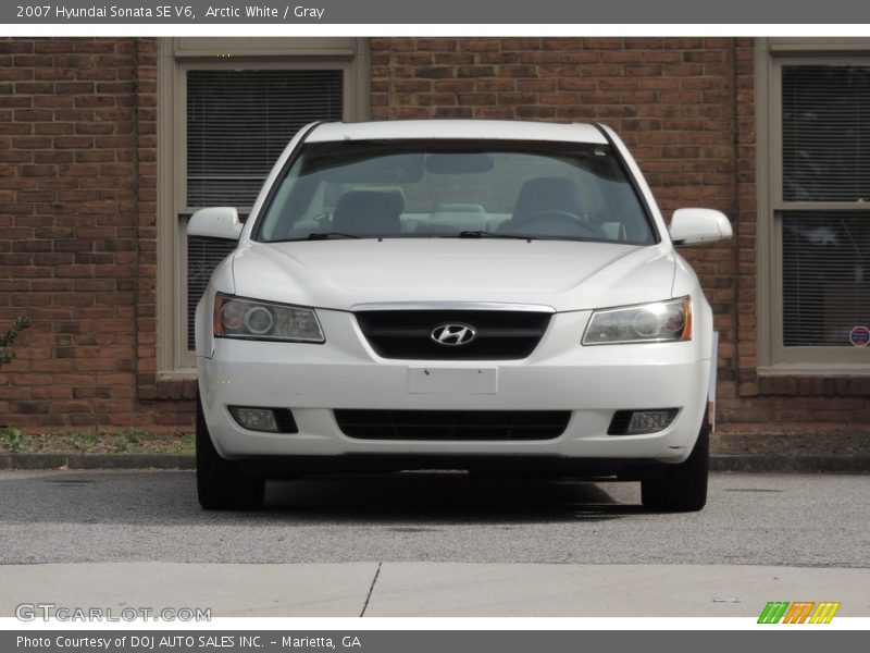 Arctic White / Gray 2007 Hyundai Sonata SE V6