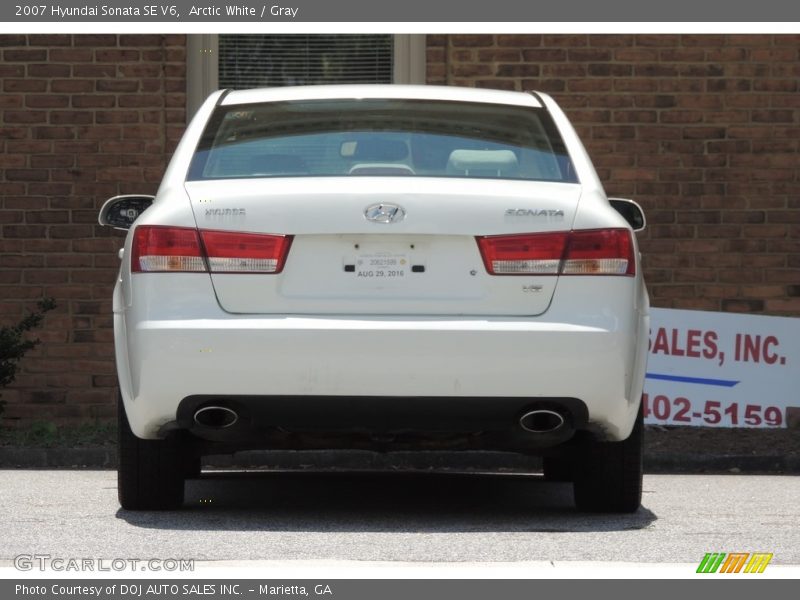 Arctic White / Gray 2007 Hyundai Sonata SE V6