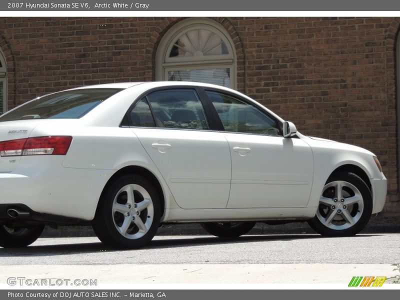 Arctic White / Gray 2007 Hyundai Sonata SE V6
