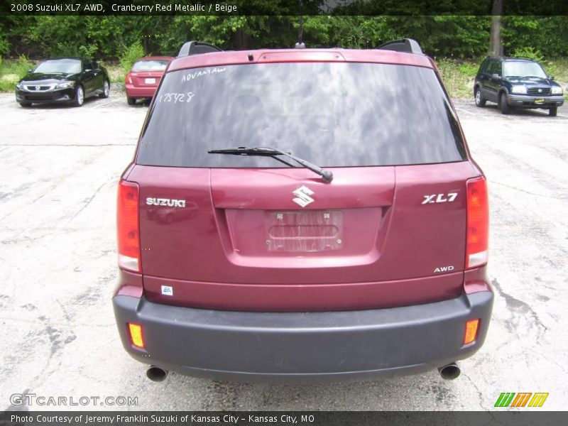 Cranberry Red Metallic / Beige 2008 Suzuki XL7 AWD